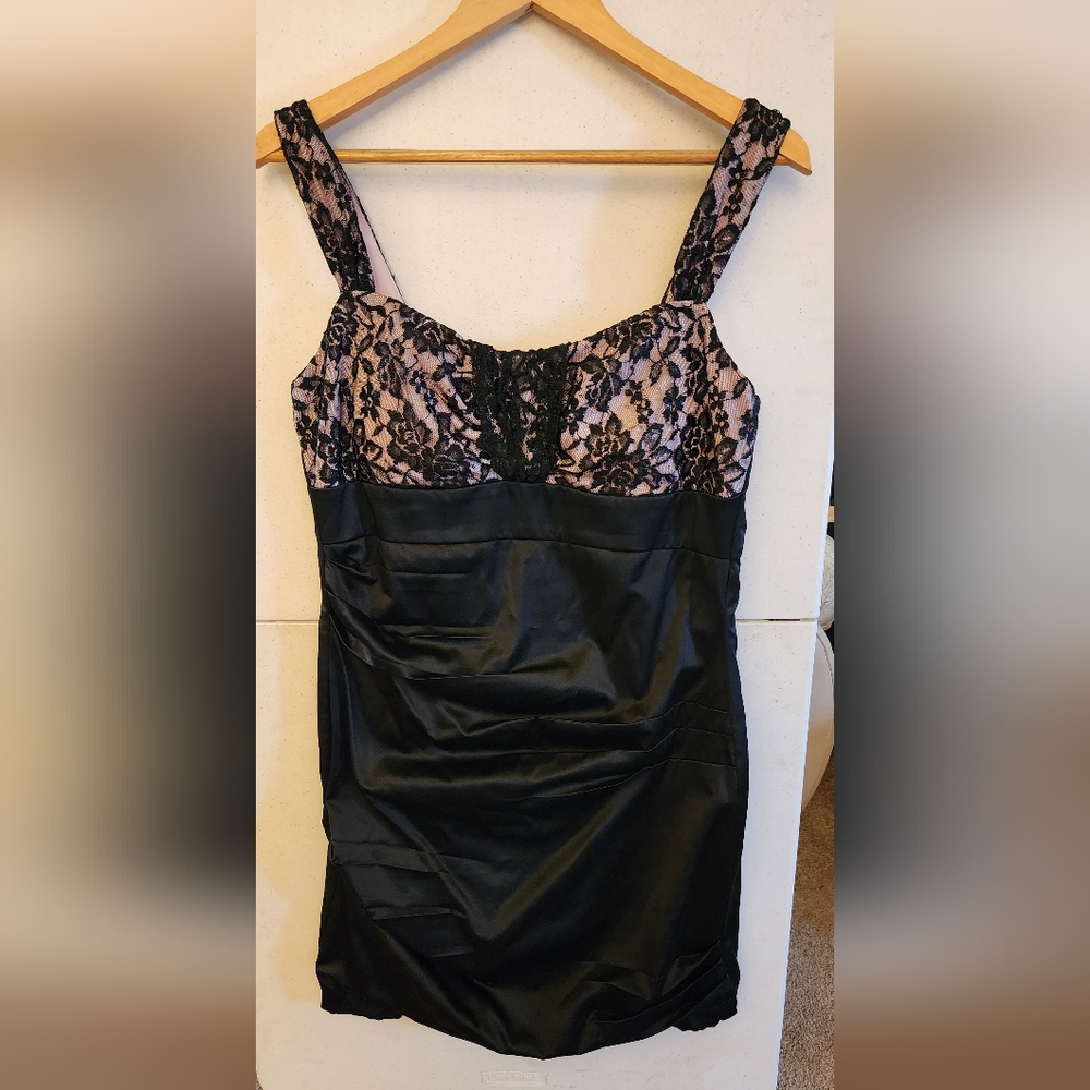 Black and lace dress